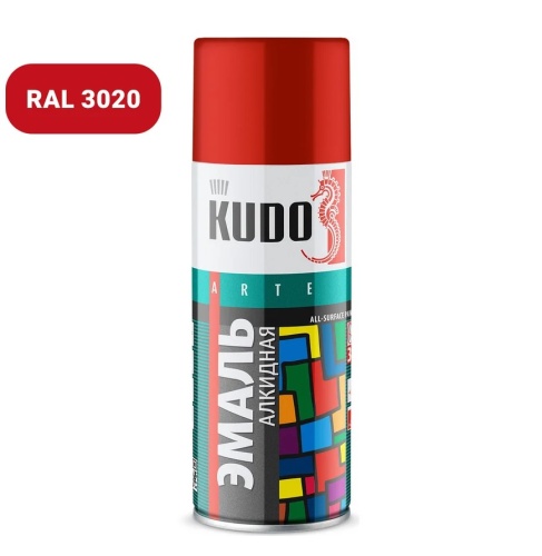 KUDO Краска спрей универсальная красная (520мл) KU1003