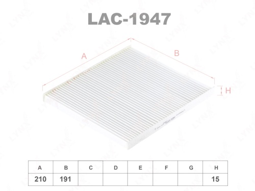 LYNXauto Фильтр салонный LAC1947 (CU21008)