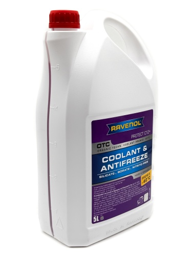 Антифриз RAVENOL OTC Organic Techn.Coolant Premix -40C (готовый) Лила 5л 4014835755550 