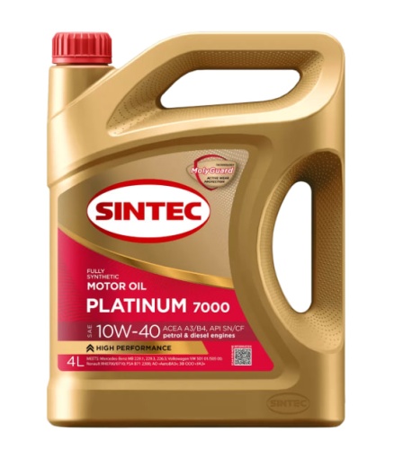 Sintec Platinum 7000 10W40 A3/B4 SN/CF (4л) 600167