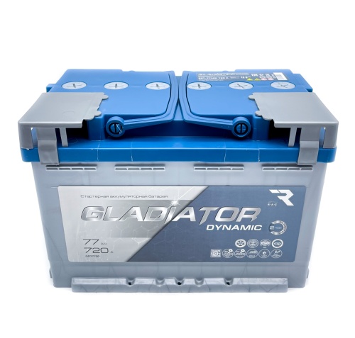 Аккумулятор GLADIATOR Dynamic 77 А/ч 720A об. пол (-/+) конус 276x175x190 мм