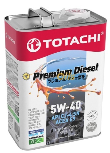TOTACHI Premium Diesel Fully Synthetic CJ 4/SN 5W-40 4л. 11704