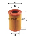 Фильтр воздушный FILTRON AR265 (C17201/3, C17201) VW Transporter T4 круглый до1996г