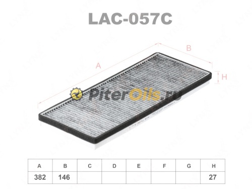LYNXauto Фильтр салонный угольный LAC057C (CUK3955, CU3955)
