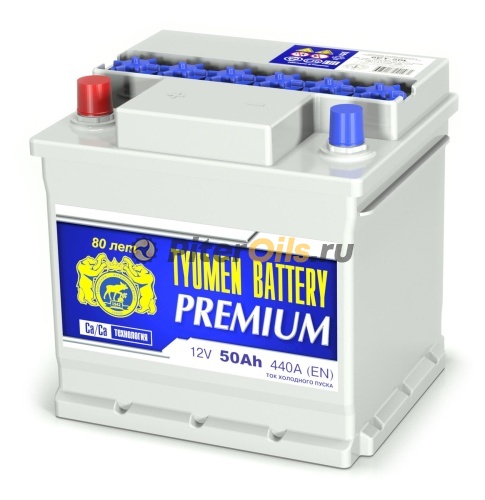 Аккумулятор Tyumen Battery PREMIUM 50Ah 440A пр.пол. (+ -) 513х189х230
