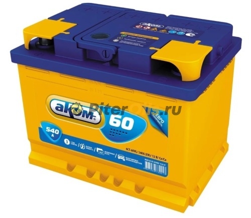 Аккумулятор АКОМ 6СТ600LA 60 А/ч обратная R+ 242x175x190 EN540 А 