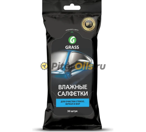 GRASS Салфетки влажные для очистки стекол, зеркал и фар (30шт) IT0313