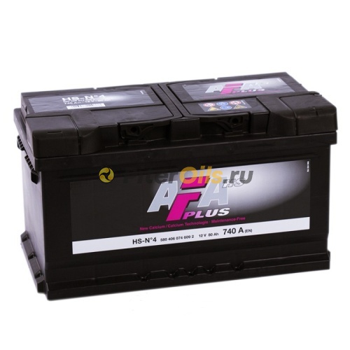 Аккумулятор AFA PLUS 80А/ч обратная R+ 315x175x175 EN740А HS-N4