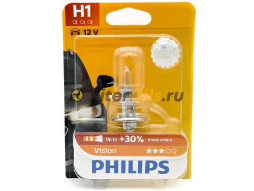 PHILIPS 12258PRB1 Лампа галогеновая H1 Vision +30% 12V 55W P14,5s B1