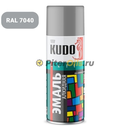 KUDO Краска спрей универсальная серая (520мл) KU1018
