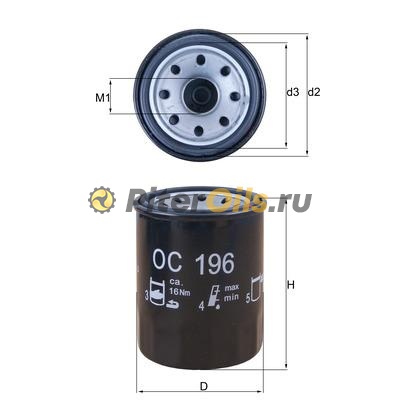 Фильтр масляный KNECHT OC196 (W610/3, MZ690115)