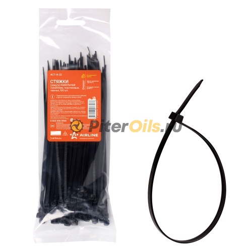 AIRLINE Хомут 3,6*200 черн. (100 шт.) ACTN22