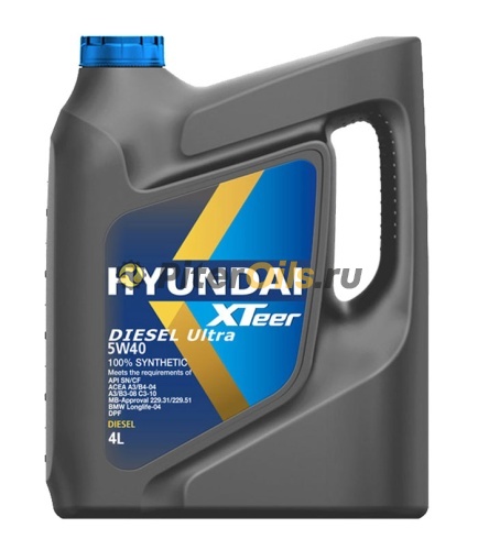 HYUNDAI XTeer DIESEL D800 SAE 5W-40 C3 (4л) 1041223