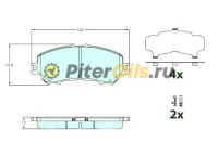 Дисковые тормозные колодки передние TRW GDB3631 NISSAN Qashqai (J11) 2013-/X-Trail (T32) 14- (4 шт.)