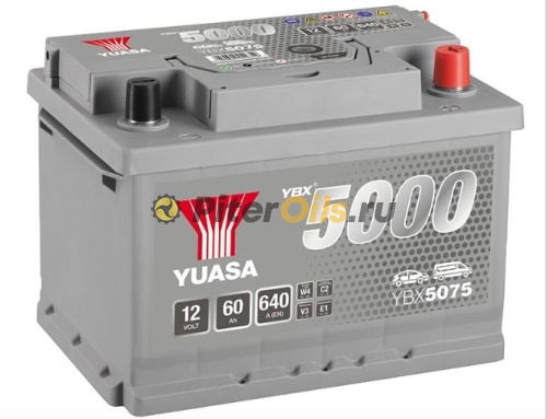 Аккумулятор Yuasa 60Ач 640А низкий об. пол (- +) 242x175x175