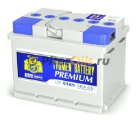 Аккумулятор Tyumen Battery PREMIUM 61Ah 540A низкий об.пол. (- +) 242x175x175 6СТ-61LR