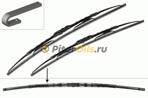 BOSCH Комплект каркасных щёток 2шт Twin 801 600/530 мм 3397001801