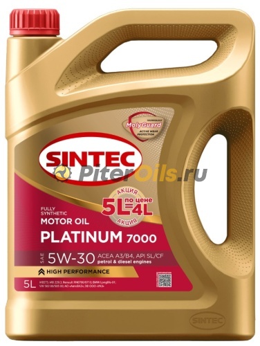 Sintec Platinum 7000 5W30 A3/B4 (5л) 600274
