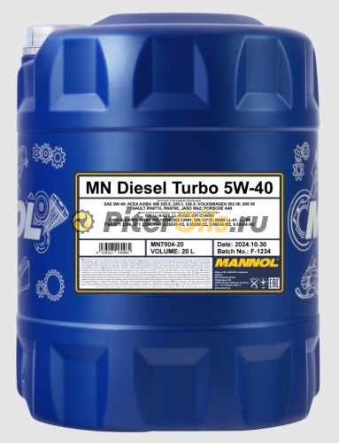 Mannol Diesel Turbo 5W-40 (20 л)