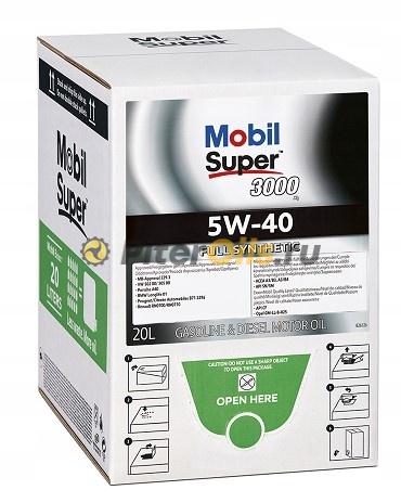 Mobil Super 3000 X1 5W40 (20л) Коробка 153734 