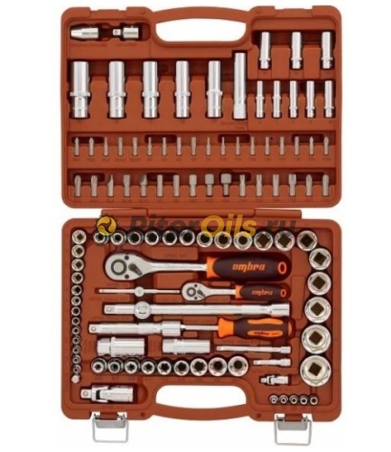 OMBRA OMT108S Набор инструмента универсальный 1/4, 3/8, и 1/2 дюймов, 108 предметов