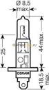 Osram 64155 Лампа H1 24V 70W P14,5s UVS