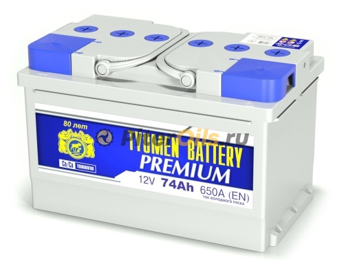 Аккумулятор Tyumen Battery PREMIUM 74Ah 650А  низкий об. пол. (- +) 278x175x175  6488