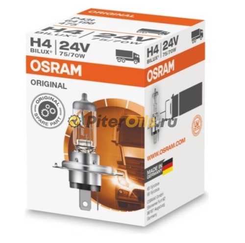 Osram 64196TSP Автолампа H4 (75/70W 24V) Truckstar Pro 1шт
