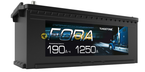 Аккумулятор FORA 190Ah 1250А пр. пол. (+ -) 513x223x223