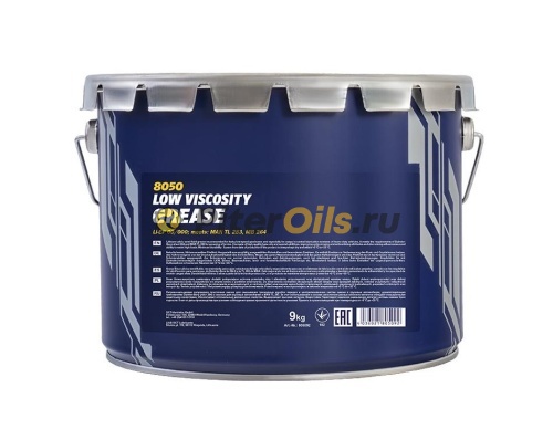 Mannol LOW VISCOSITY GREASE Li-EP 00/000 (9кг) 8050/261621