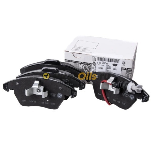 Volkswagen Колодки тормозные дисковые передние 5K0698151 для Volkswagen Beetle, CC, Golf, Jetta 4шт