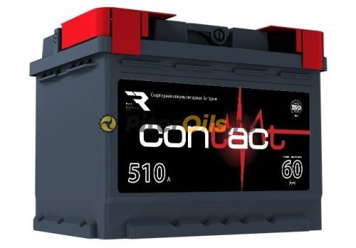 Аккумулятор Contact 60Ah 510А обр. пол. (- +) 242х175х190