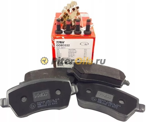 TRW Тормозные колодки передние GDB3332 LADA Largus, LADA Vesta (4 шт.)