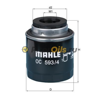 Фильтр масляный KNECHT OC593/4 (W712/93)