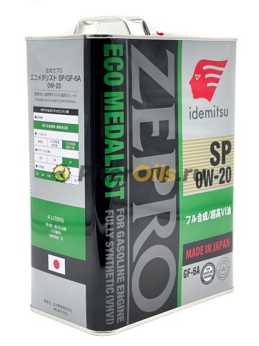 IDEMITSU Zepro Eco Medalist F-S SP/GF-6 0W-20 (4л) 4250-004