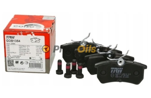 Дисковые тормозные колодки задние TRW GDB1354 для Ford Fiesta, Ford Focus (4 шт.)