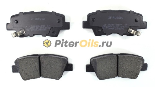 ZF Russia Колодки тормозные задние GDB3494 ZFR (GDB3537) Hyundai Solaris 11-, Kia Rio III 11-