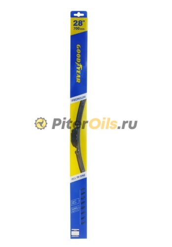 Бескаркасная щетка стеклоочистителя Goodyear PREMIUM 28"/70 cm всесезонная, 9 переходников GY000448