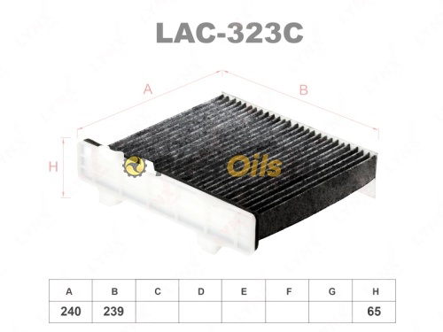 LYNXauto Фильтр салонный угольный LAC323C (K1273A, CUK2230, GB9965/C)