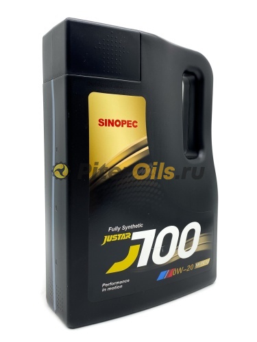 Sinopec JUSTAR J700 SP/GF-6A 0W-20 Gasoline Engine Oil 4л 0609100063010006