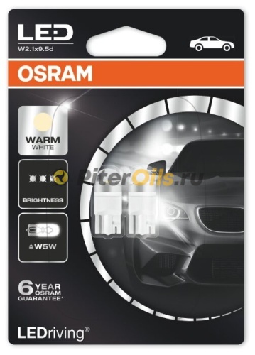 Osram 2850WW-02B WARM WHITE W5W 12V 1W 2 шт