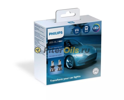 11342UE2X2 PHILIPS Лампа светодиодная LED H4 12В/24В 6500К X2