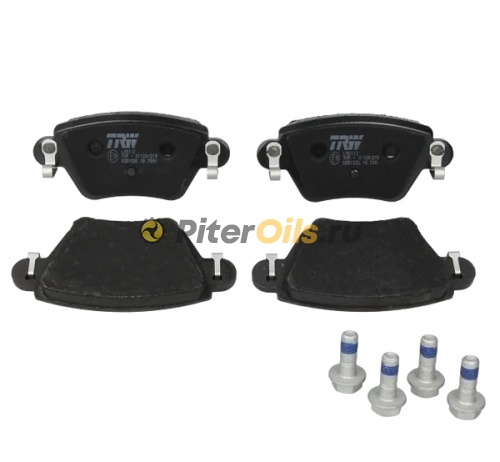 Дисковые тормозные колодки задние TRW GDB1525 для Ford Mondeo, Jaguar X-Type, Renault Kangoo (4 шт.)