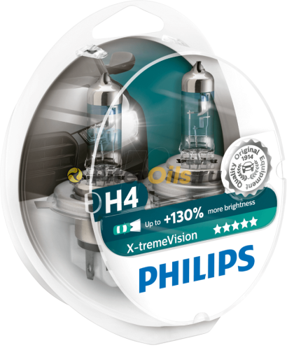 PHILIPS 12342XV+S2 лампа галогенная X-tremeVision +130% H4 3700K 60/55W 2 шт.
