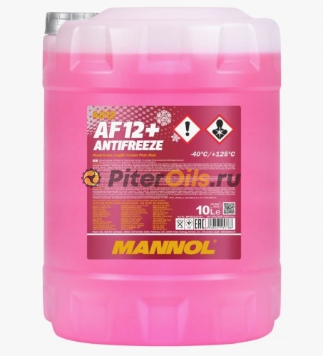 Mannol Antifeeze AF12+ Red -40 Longlife (10л) 2046