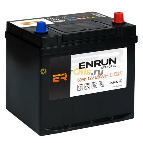 Аккумулятор ENRUN ESA600 60Ah 550A Asia (борт) пол обр (- +) 232x173x225