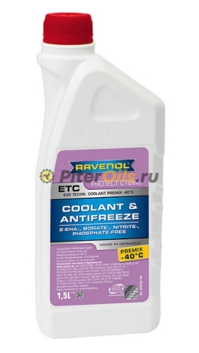 Антифриз RAVENOL ETC Protect C12evo Premix -40C (готовый) (1.5л) 1410166-150-01-999