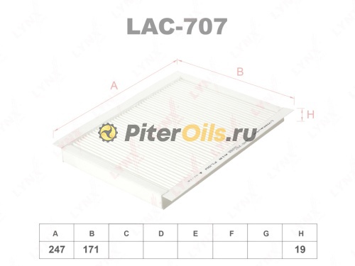 LYNXauto Фильтр салонный LAC707 (CU2532)