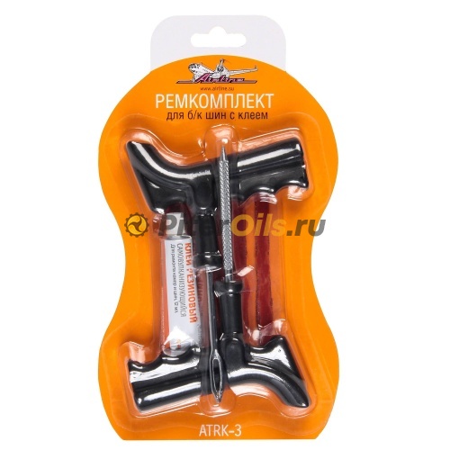 AIRLINE Ремкомплект для ремонта б/к шин с клеем-активатором ATRK3