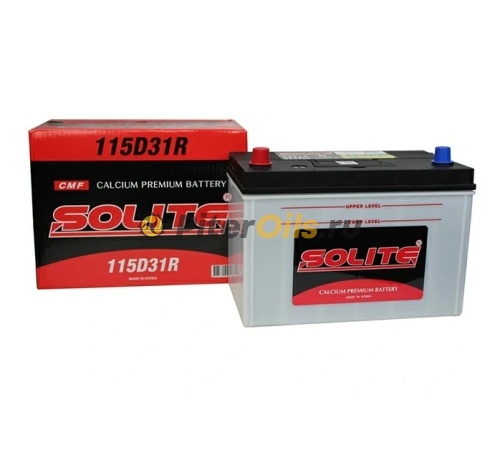 Аккумулятор Solite 95Ah 750A Asia (борт) пр. пол. (+ -) 306x170x225